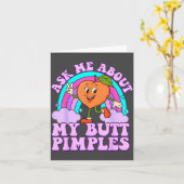 Ask Me About My Butt Mples Funny Embarring Adult M Kaart (Gele Bloem)