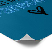 Ask Me About My New Granhild Blue Faux Glitter _1  Poster (Hoek)