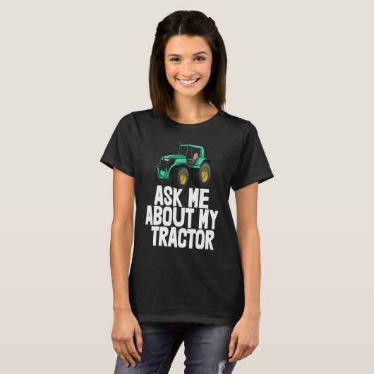 Ask Me About My Tractor   Tractor Drive Tees Men (Voorkant volledig)