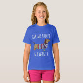 Ask Me About My Weiner Funny Dog Mom Dachshund T-shirt (Voorkant volledig)