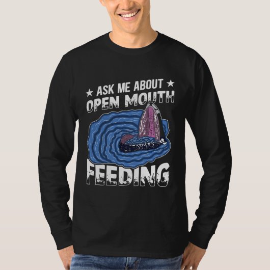 Ask Me About Open Mouth Feeding Cetacean Whale Wat T-shirt (Voorkant)
