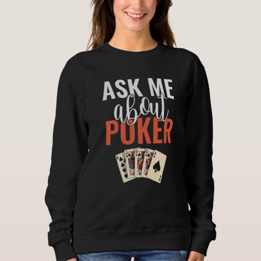 Ask me about Poker Game Playing Cards Poker Premiu Trui (Voorkant)