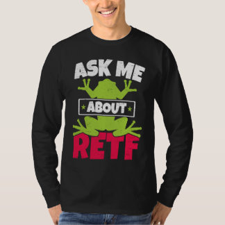 Ask Me About RETF Red Eyed Tree Frog  Toad Amphibi T-shirt