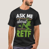 Ask Me About RETF Red Eyed Tree Frog Toad Amphibi T-shirt (Voorkant)