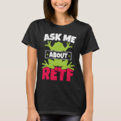 Ask Me About RETF Red Eyed Tree Frog Toad Amphibi T-shirt (Voorkant)