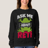 Ask Me About RETF Red Eyed Tree Frog  Toad Amphibi Trui (Voorkant)