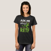 Ask Me About RETF Red Eyed Tree Frog Toad Amphibia T-shirt (Voorkant volledig)