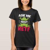 Ask Me About RETF Red Eyed Tree Frog Toad Amphibia T-shirt (Voorkant)