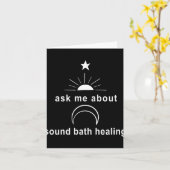 Ask Me About Sound Bath New Age Wellness Sritual Kaart (Gele Bloem)