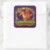 Ask Me About the Spinosaurus | 3 inch Sticker (Tas)