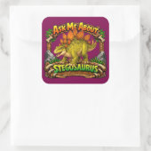 Ask Me About the Stegosaurus | 3 inch Sticker (Tas)