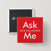 Ask Me Button For Business School Volunteers (Voorkant /achterkant)