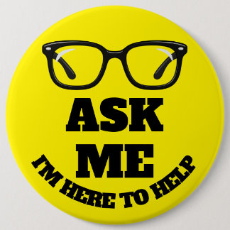 Ask Me Conference Knop–Netwerkmogelijkheid & Event Ronde Button 6,0 Cm