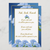 Ask Seek Knock Matthew 7:8 Card Feestdagenkaart (Voorkant / Achterkant)