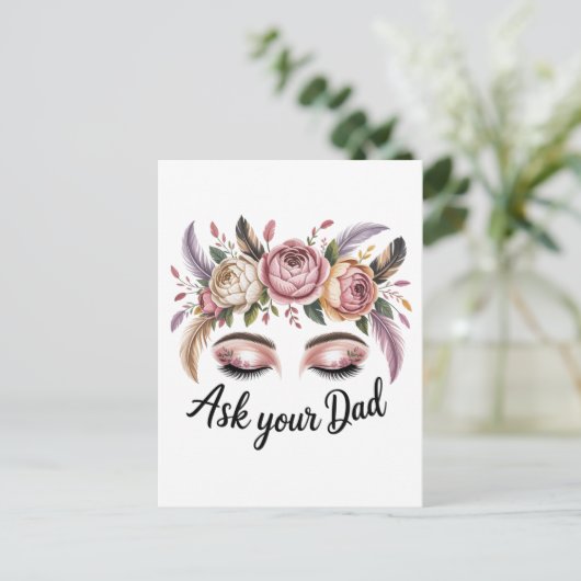 Ask Your Dad Briefkaart (Staand voorkant)