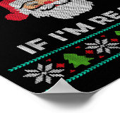 Ask Your Mom If I'm Real Xmas Funny Christmas Sant Poster (Hoek)