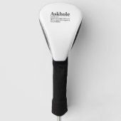 Askhole Definition Hilarious Gag Dictionary Adult Golfheadcover (Voorkant)