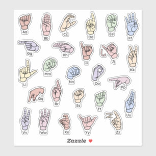ASL ABC Sticker – Helder & Educatief Sticker