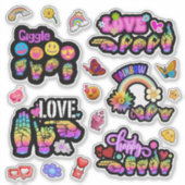 ASL Affirmation Stickers – Love, Laugh, Celebrate (Voorkant)