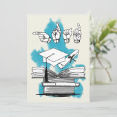 ASL Afstudeerder Uitnodiging met Afstudeerder Fing (Staand voorkant)