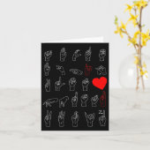 ASL alfabet leraar Amerikaanse Zingtaal ASL CH Kaart (Gele Bloem)