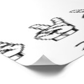 ASL-alfabet &Nummerweergave Amerikaanse gebarentaa Poster (Hoek)