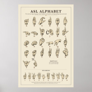 ASL Alfabet Poster