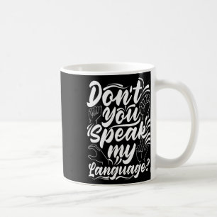 Asl Alfabet Spreek Je Mijn Amerikaanse Tekentaal N Koffiemok