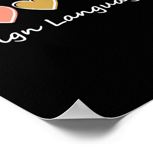 ASL Alphabet American ASL Teacher Sing Language Poster (Hoek)