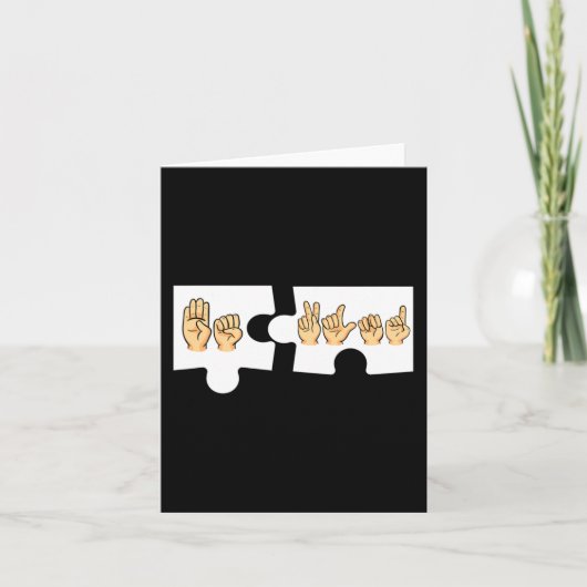 ASL Alphabet American Sing Language ASL-leraar Kaart (Voorkant)
