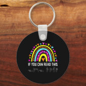 ASL Alphabet American Sing Language ASL Teacher Fu Sleutelhanger (Achterkant)