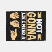 Asl Alphabet American Sing Language Asl Teacher I  Fleece Deken (Voorkant (Horizontaal))