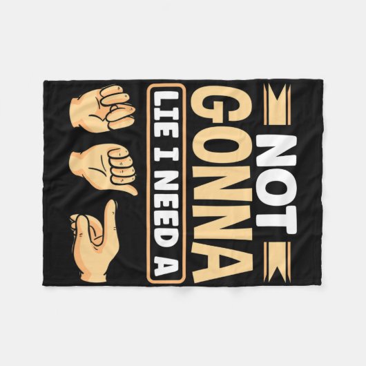 Asl Alphabet American Sing Language Asl Teacher I Fleece Deken (Voorkant (Horizontaal))