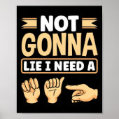 ASL Alphabet American Sing Language ASL Teacher I Poster (Voorkant)