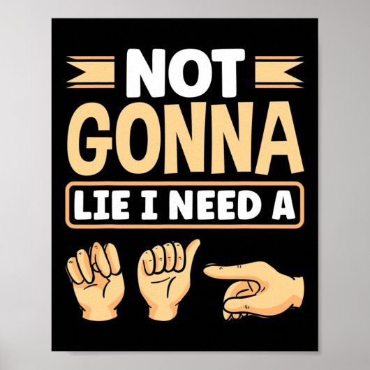 ASL Alphabet American Sing Language ASL Teacher I Poster (Voorkant)