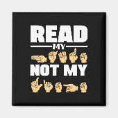 ASL Alphabet American Sing Language ASL Teacher Qu Magneet (Voorkant)