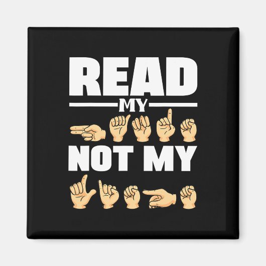 ASL Alphabet American Sing Language ASL Teacher Qu Magneet (Voorkant)