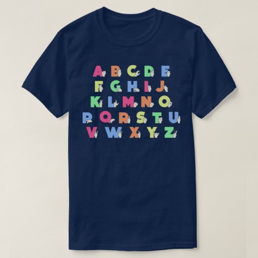 ASL Alphabet T-shirt (Design voorkant)