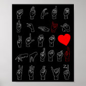 Asl Alphabet Teacher American Sing Language Asl Ch Poster (Voorkant)