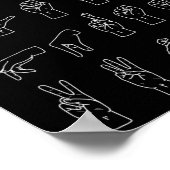 ASL Alphabet Teacher American Sing Language ASL Poster (Hoek)