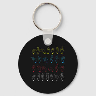 ASL Alphabet Teacher American Sing Language ASL Sleutelhanger