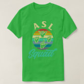 ASL Alphabet Teacher American Sing Language ASL Sq T-shirt (Design voorkant)