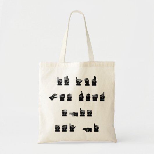 ASL als je dit kunt lezen, zeg Hi # Tote Bag (Voorkant)