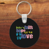 ASL American Sign Language 4th of julith Hope Sleutelhanger (Achterkant)