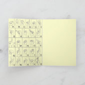 ASL American Sign Language A tot Z Alfabet Kaart (Binnen)