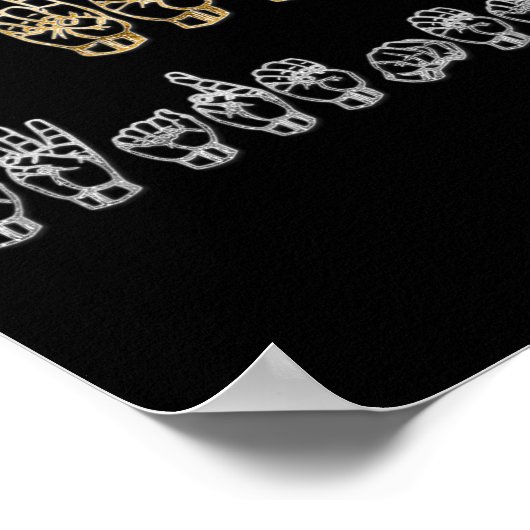 ASL American Sign Language Deaf Awareness Poster (Hoek)