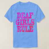 ASL American Sign Language Deaf Girls Rule Deaf T T-shirt (Design voorkant)