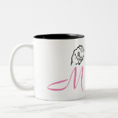 ASL American Sign Language Fingerspsed Mia Tweekleurige Koffiemok (Links)