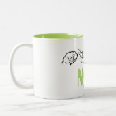 ASL American Sign Language Fingerspsed Nyle Tweekleurige Koffiemok (Links)