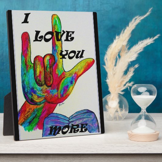 ASL American Sign Language Ik hou meer van je Fotoplaat (Zijkant)